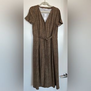 LOFT Women’s midi animal print dress